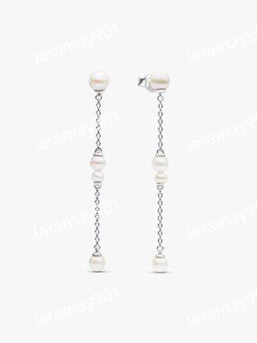 Treated Freshwater Cultured Pearl Drop Earrings